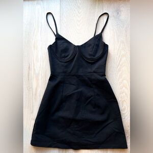 Princess Polly Black Spaghetti Strap Mini Dress